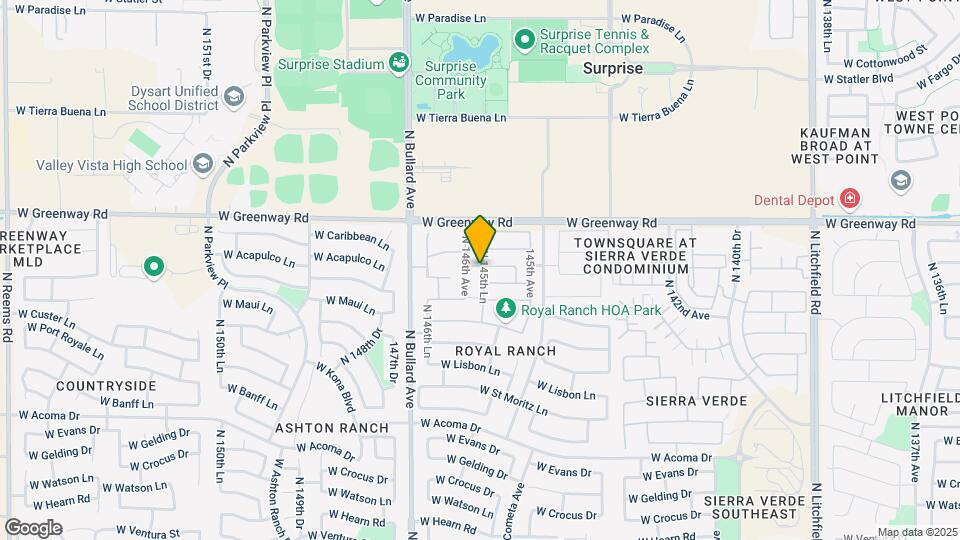 15194 N 145th Ln Map and Location Details