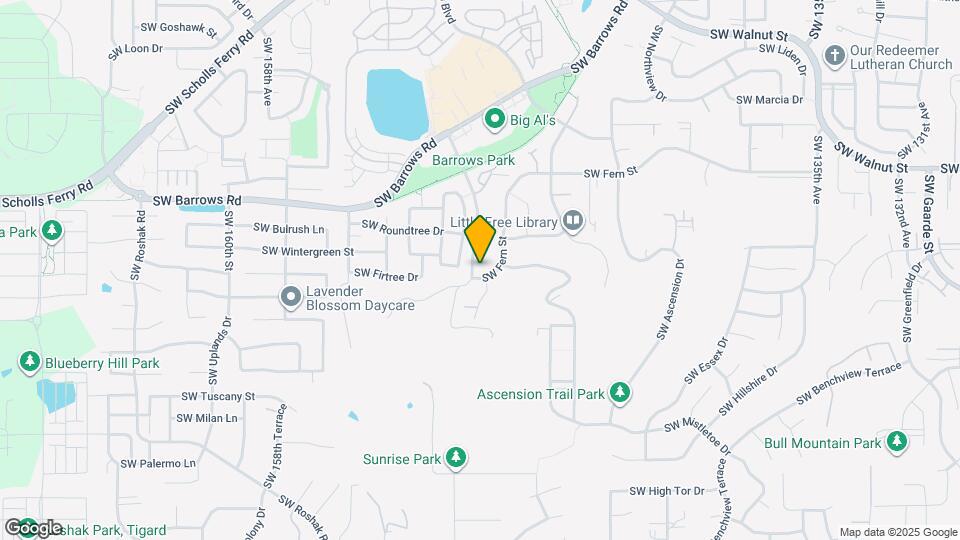 13170 SW Menlor Ln Map and Location Details