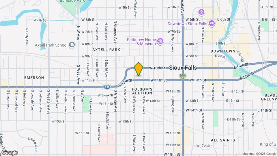 818 W 11th St Map and Location Details