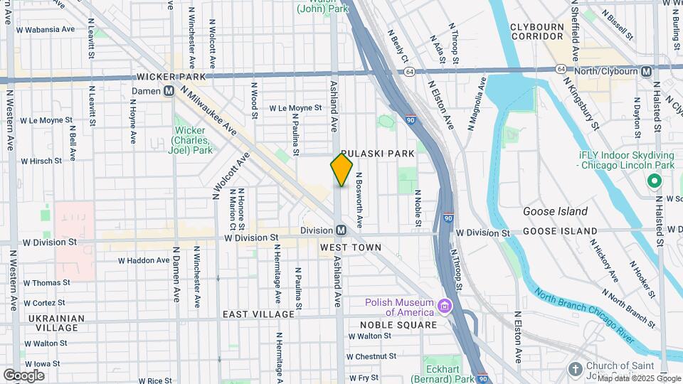 1307 N Ashland Ave Map and Location Details