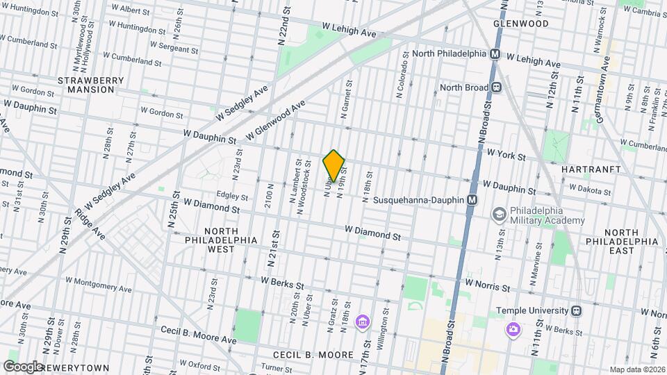 1917 W Susquehanna Ave Map and Location Details