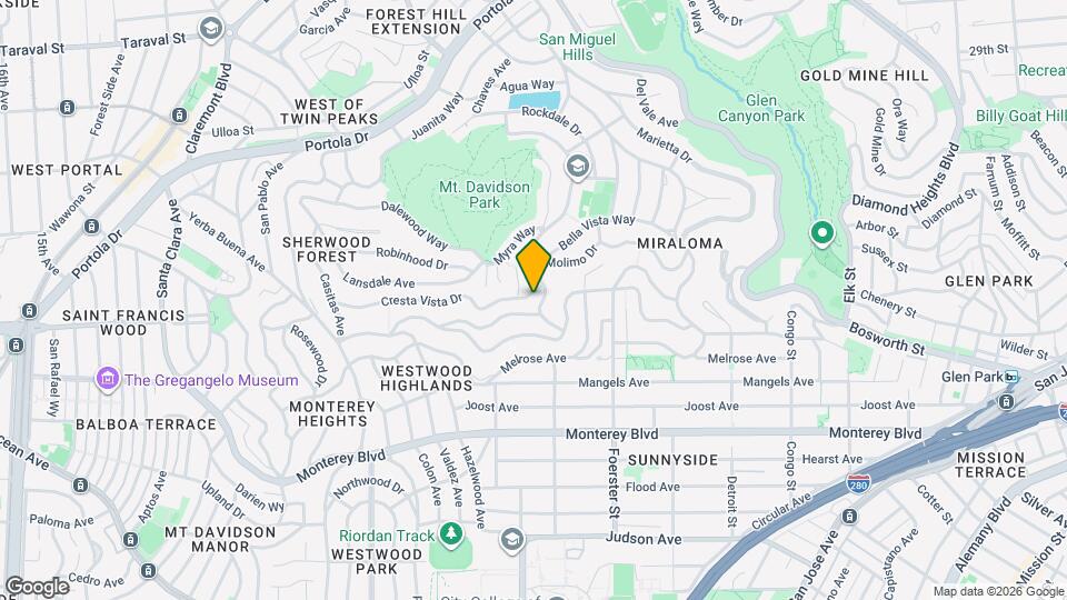 372 Cresta Vista Dr Map and Location Details