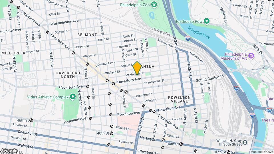 3817 Haverford Ave Map and Location Details