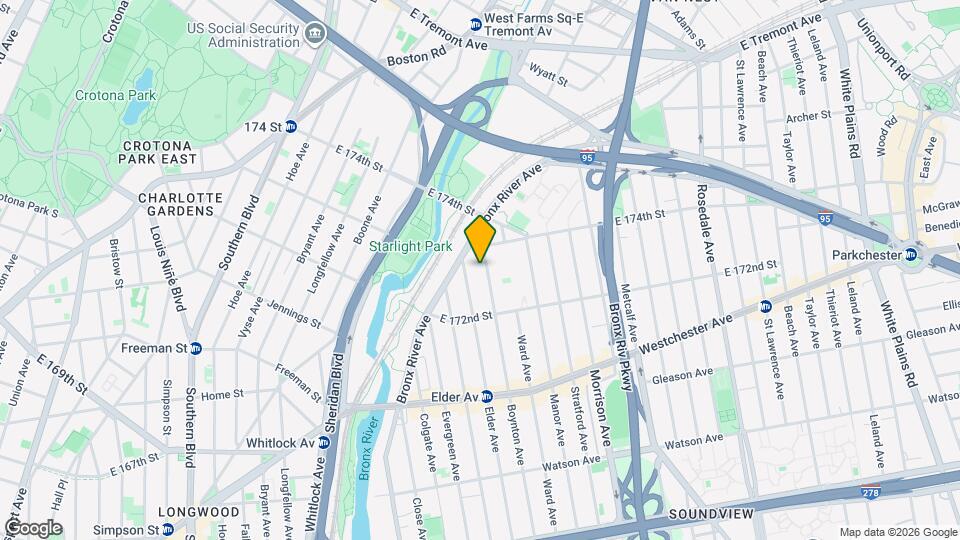 1343 Boynton Ave Map and Location Details