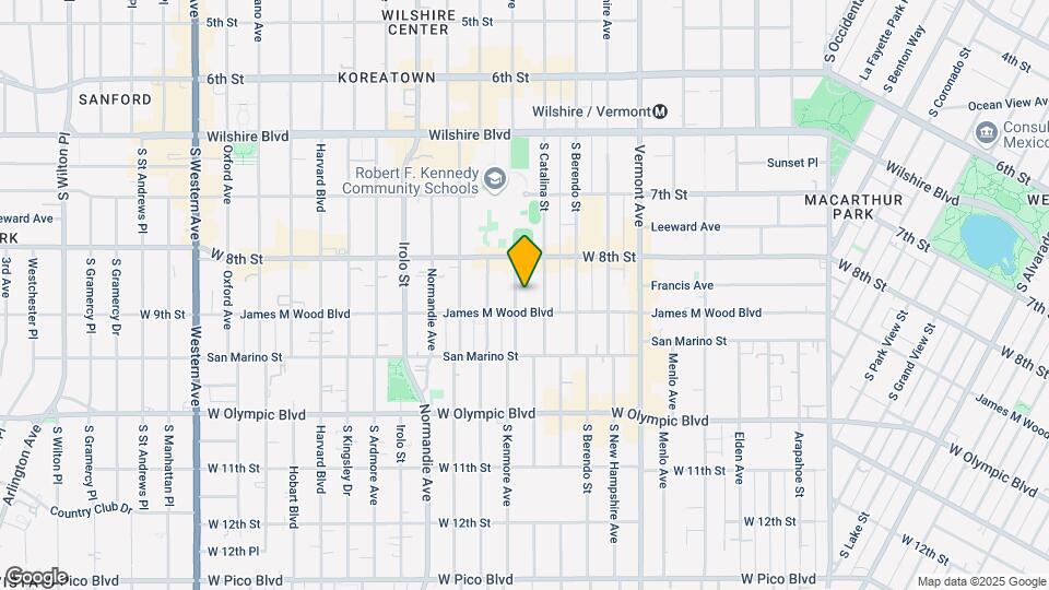 838 S Kenmore Ave Mapa y Detalles de la Ubicación