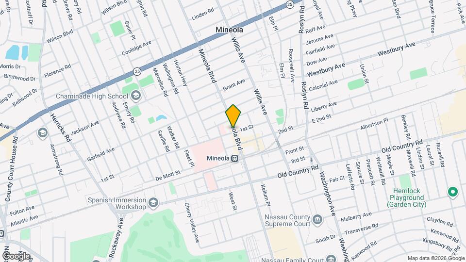 127 Mineola Blvd Map and Location Details