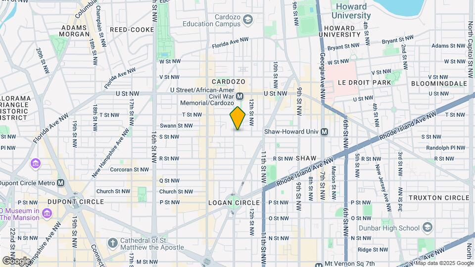 1233 S St Nw Map and Location Details