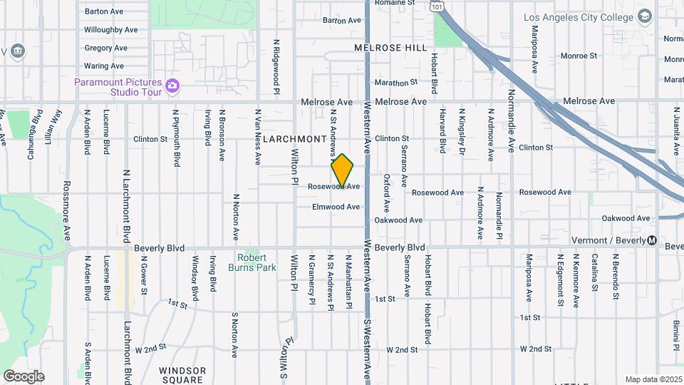 4840 Rosewood Ave Map and Location Details