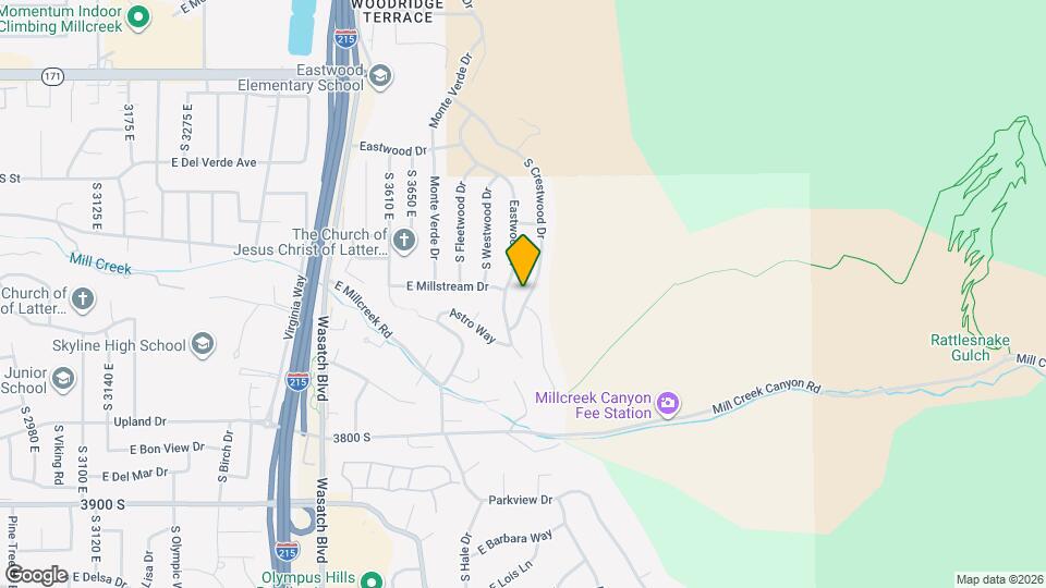 3596 S Crestwood Dr Mapa y Detalles de la Ubicación