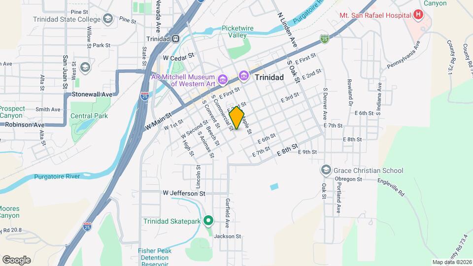 416 S Commercial St Map and Location Details