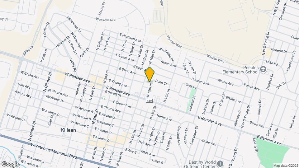 1105 N 12th St Map and Location Details