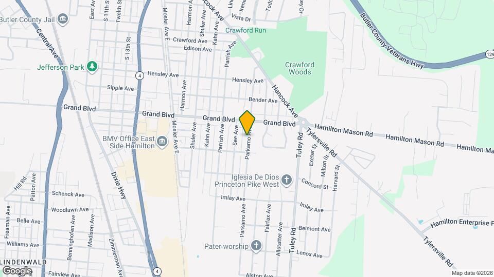 1435 Parkamo Ave Map and Location Details