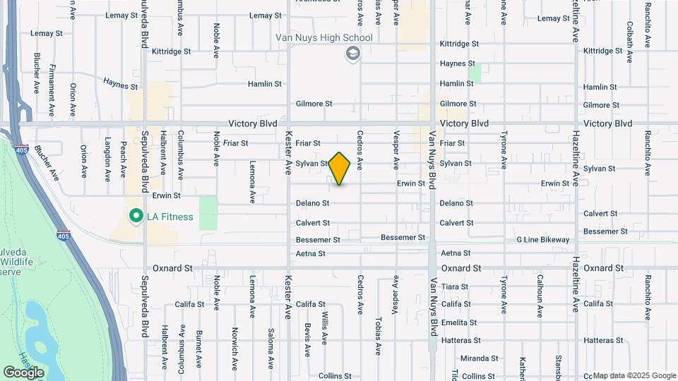 14734 Erwin St Map and Location Details