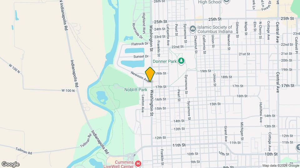 1706 Washington St Map and Location Details