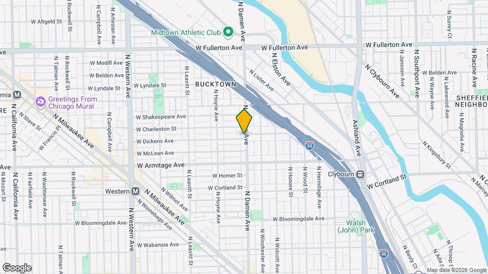 2056 N Damen Ave Map and Location Details