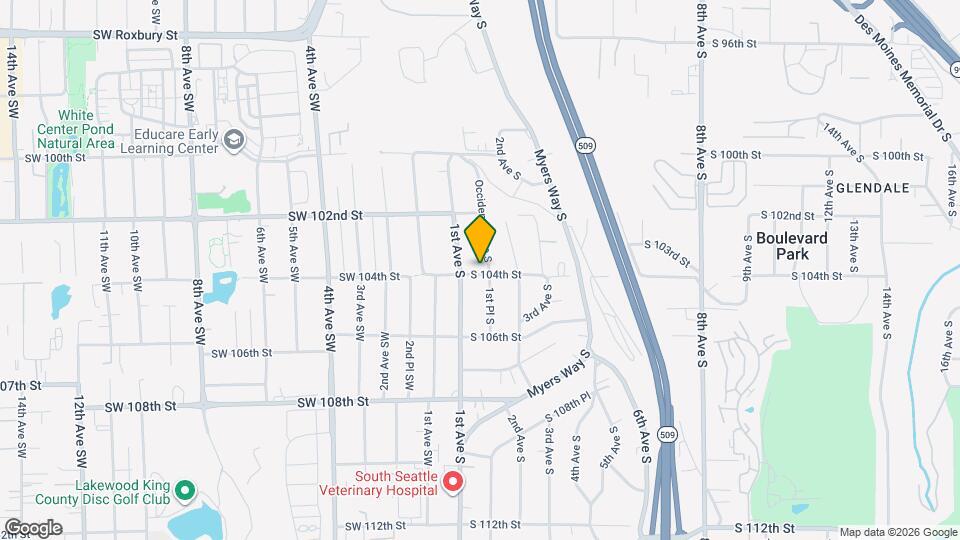 10261 Occidental Ave S Map and Location Details