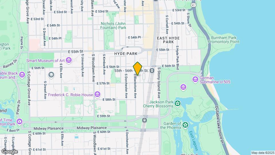 5641 S Blackstone Ave Map and Location Details
