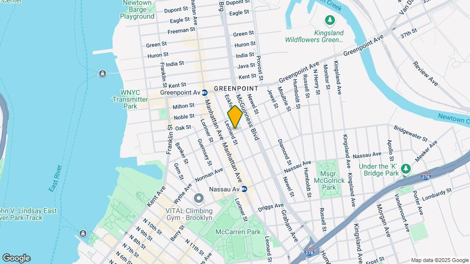 135 Meserole Ave Mapa y Detalles de la Ubicación