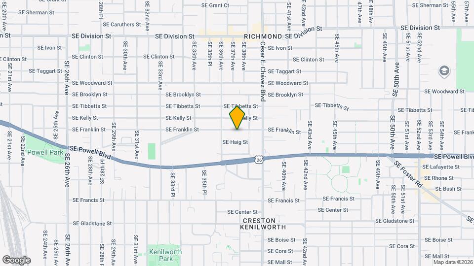 3714 SE Franklin St, Unit 3714 B SE Franklin St Mapa y Detalles de la Ubicación