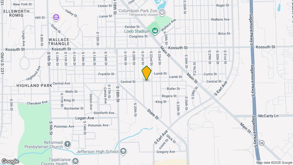 2107 Central St Map and Location Details