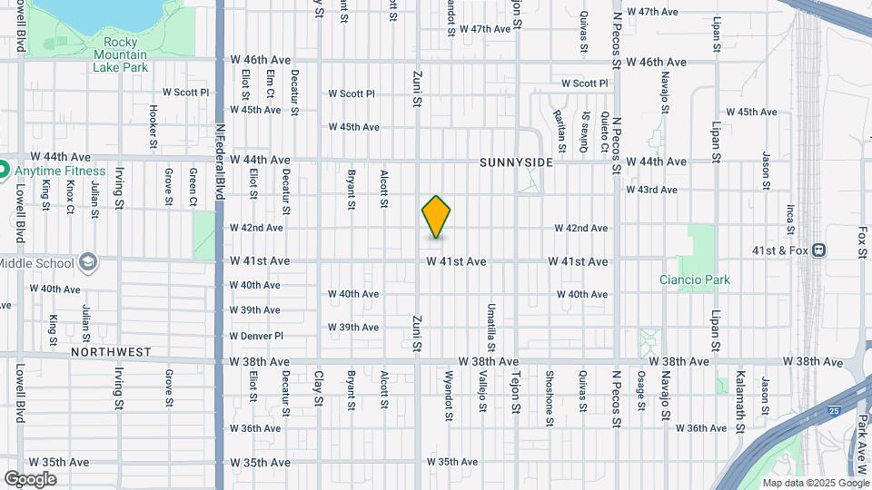 4127 Wyandot St Map and Location Details