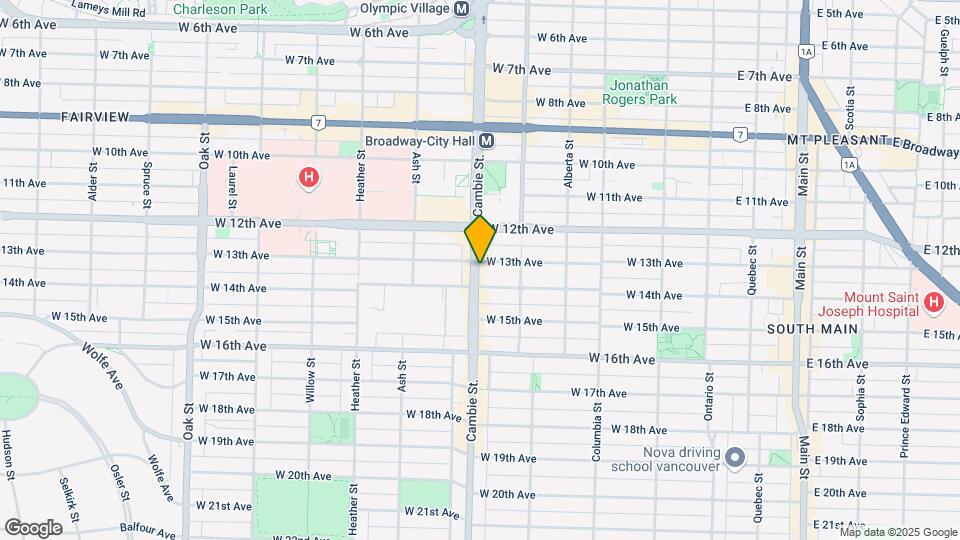 Cambie Apartments Map and Location Details