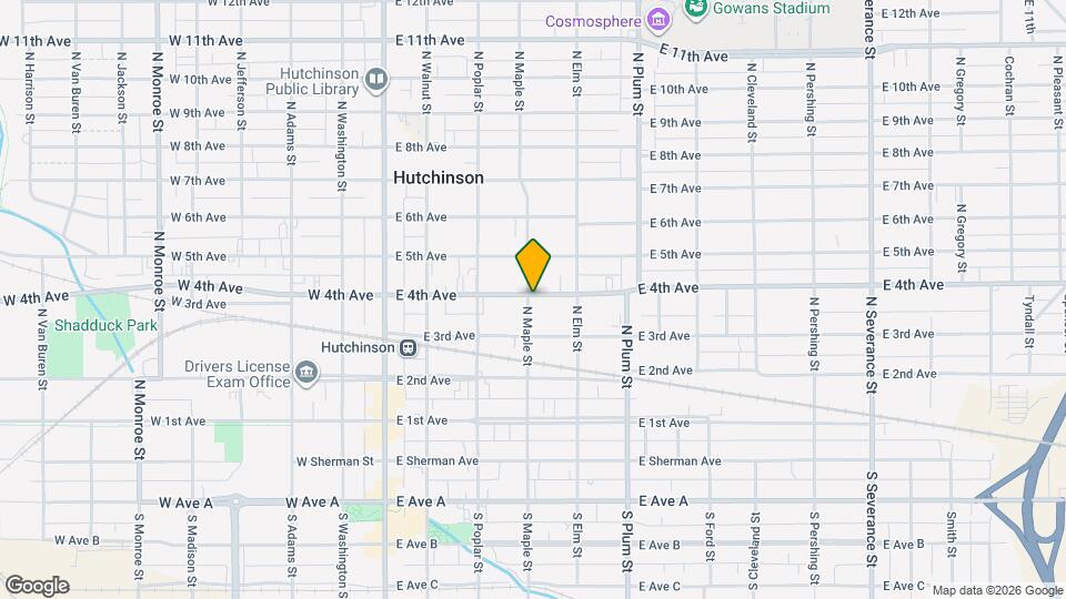 301 E 4th Ave Map and Location Details