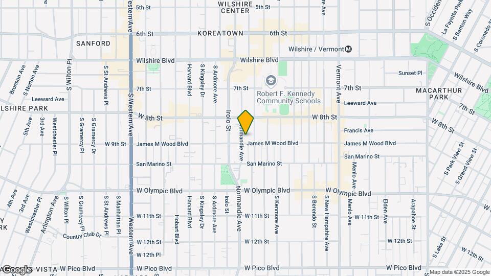 848 S Normandie Ave Map and Location Details