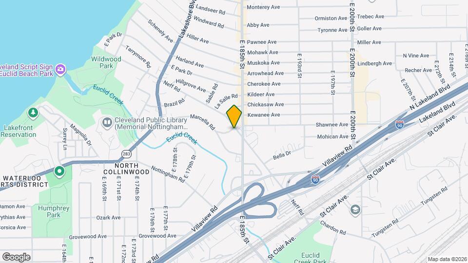 18404 Neff Rd Map and Location Details