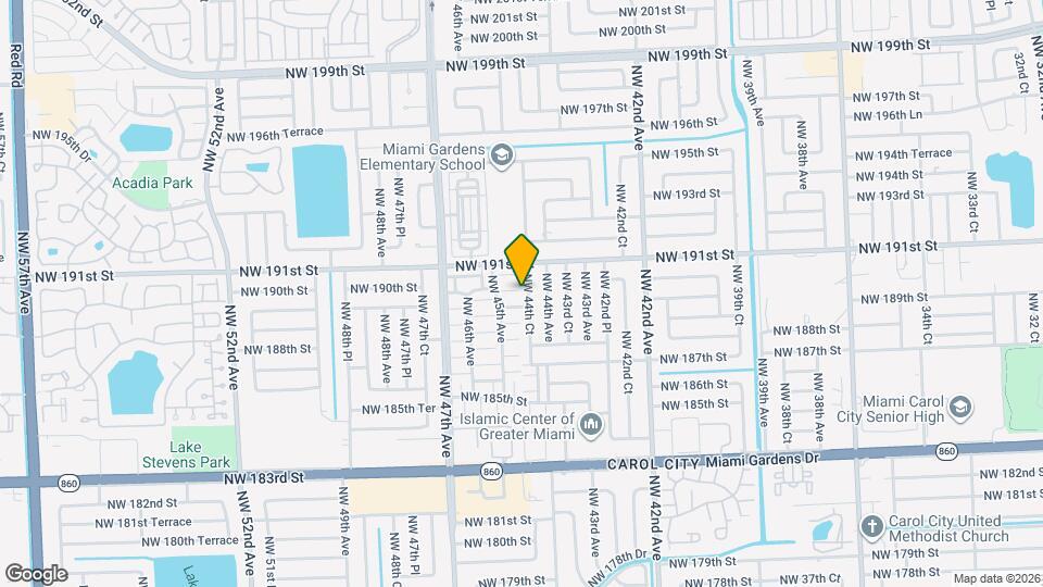 18930 NW 44th Ct Map and Location Details