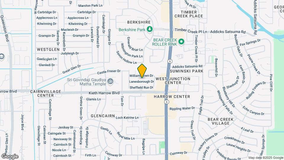 16506 Lanesborough Dr Map and Location Details