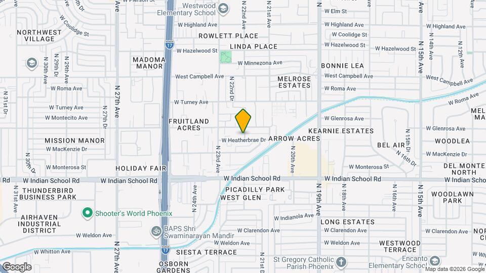 2202 W Heatherbrae Dr Map and Location Details