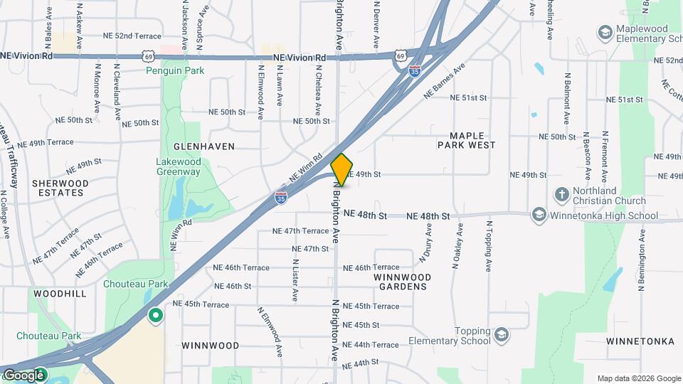 4823 N Brighton Ave Map and Location Details