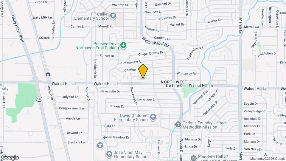 3135 Walnut Hill Ln Map and Location Details