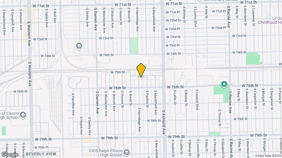 1723 W 75th Pl Map and Location Details