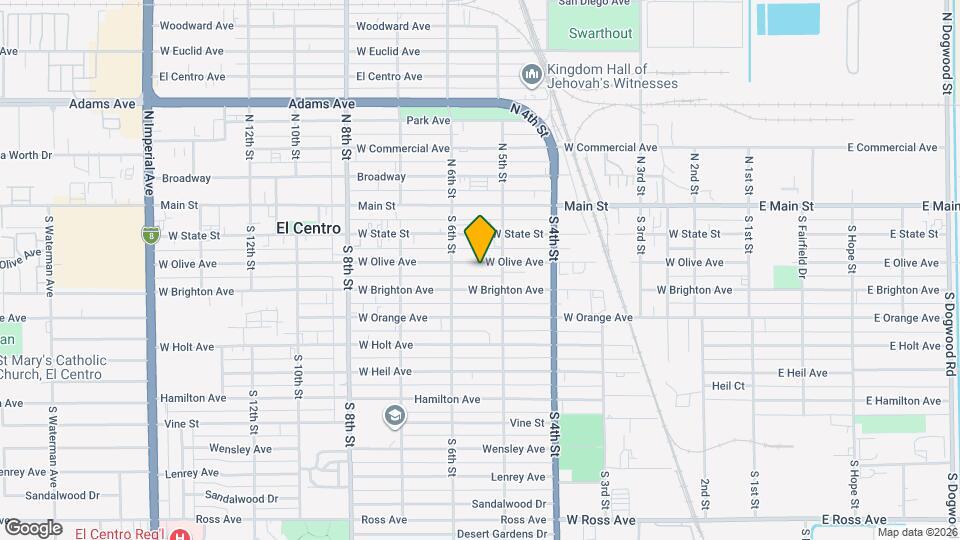 547 W Olive Ave, Unit 547 W Olive Ave El Centro Map and Location Details