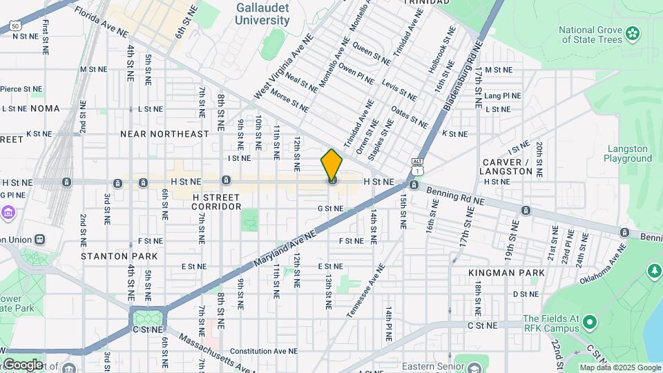 1301 H St NE Map and Location Details