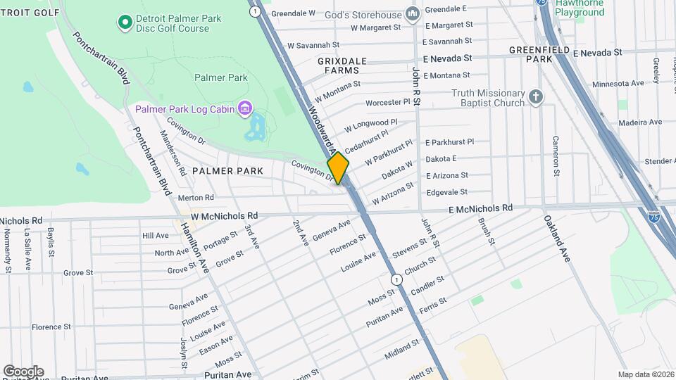 Palmer Park Apartments Map and Location Details