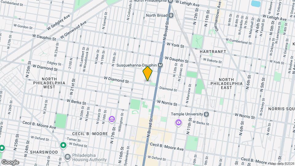 1429 W Diamond St Map and Location Details