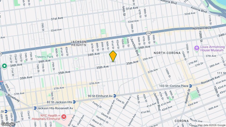 90-11 35th Ave Mapa y Detalles de la Ubicación