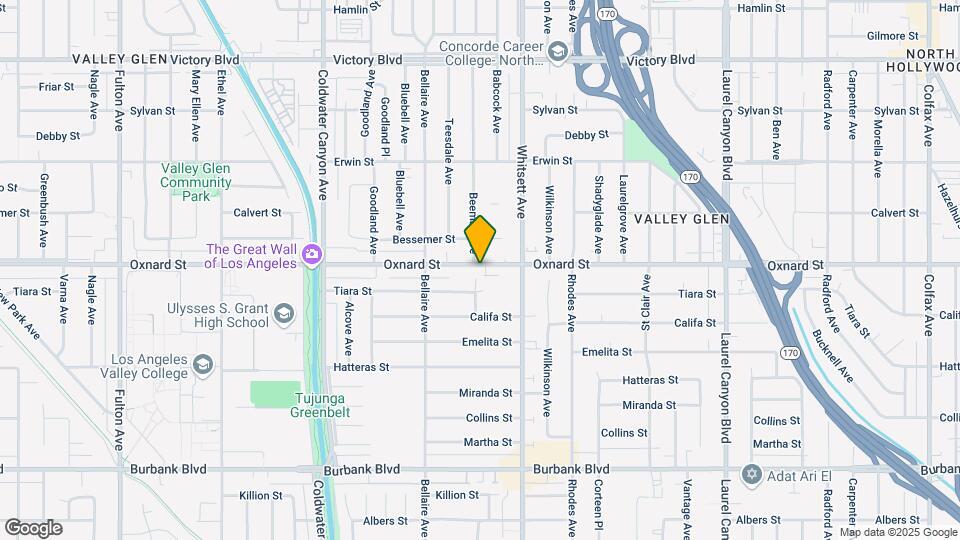 12550-12556 Oxnard St Mapa y Detalles de la Ubicación