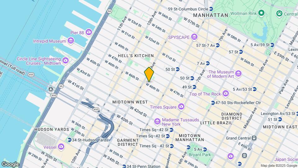 361 W 46th St Map and Location Details