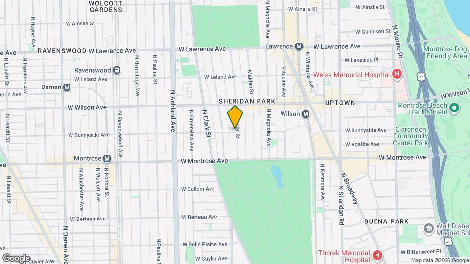 1316 W Sunnyside Ave, Unit S7 Mapa y Detalles de la Ubicación
