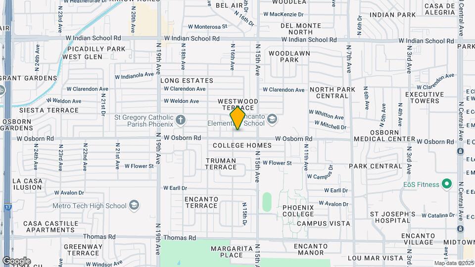 1538 W Osborn Rd Map and Location Details