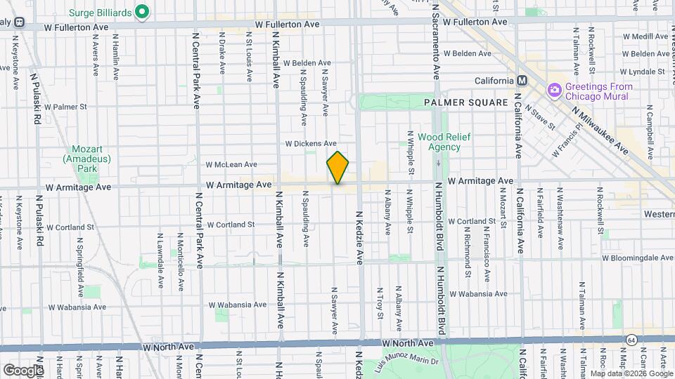 3231 W Armitage Ave, Unit #2 Map and Location Details