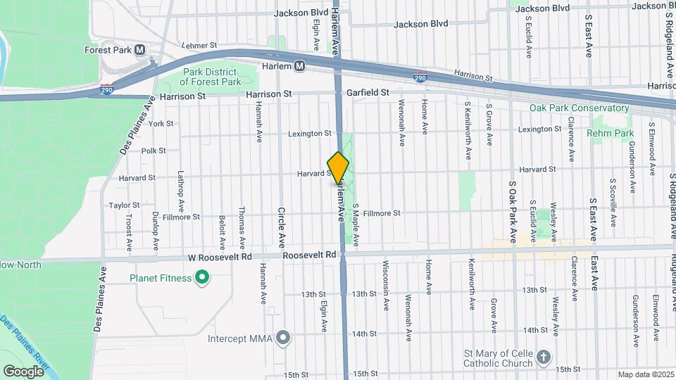 1017 S Harlem Ave Map and Location Details