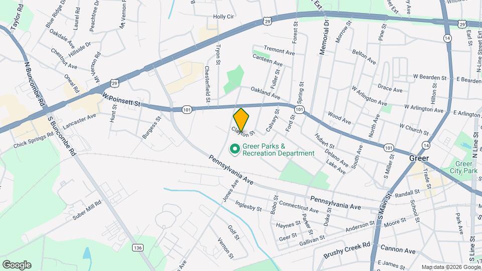 108 Clayton St Map and Location Details