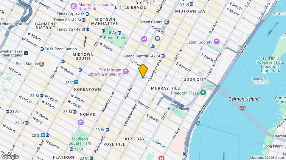 115 E 37th St Map and Location Details