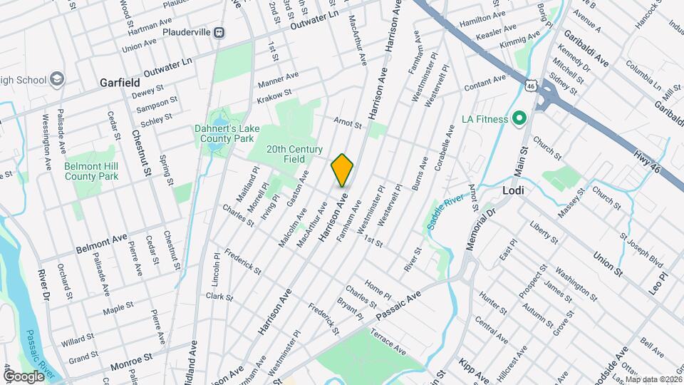 341 Harrison Ave Map and Location Details