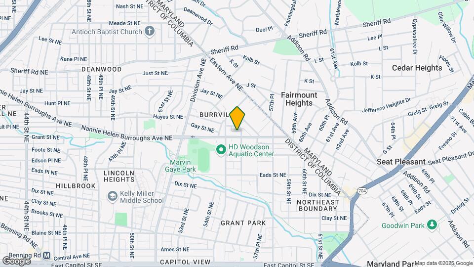 5516 Nannie Helen Burroughs Ave NE Mapa y Detalles de la Ubicación